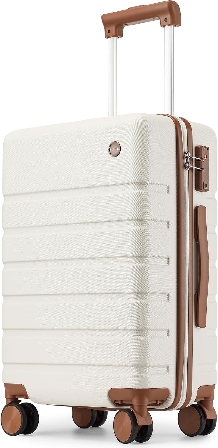 Hulsin 20" Hardside Carry On Luggage - Spinner TSA Lock Airline Approved Shell