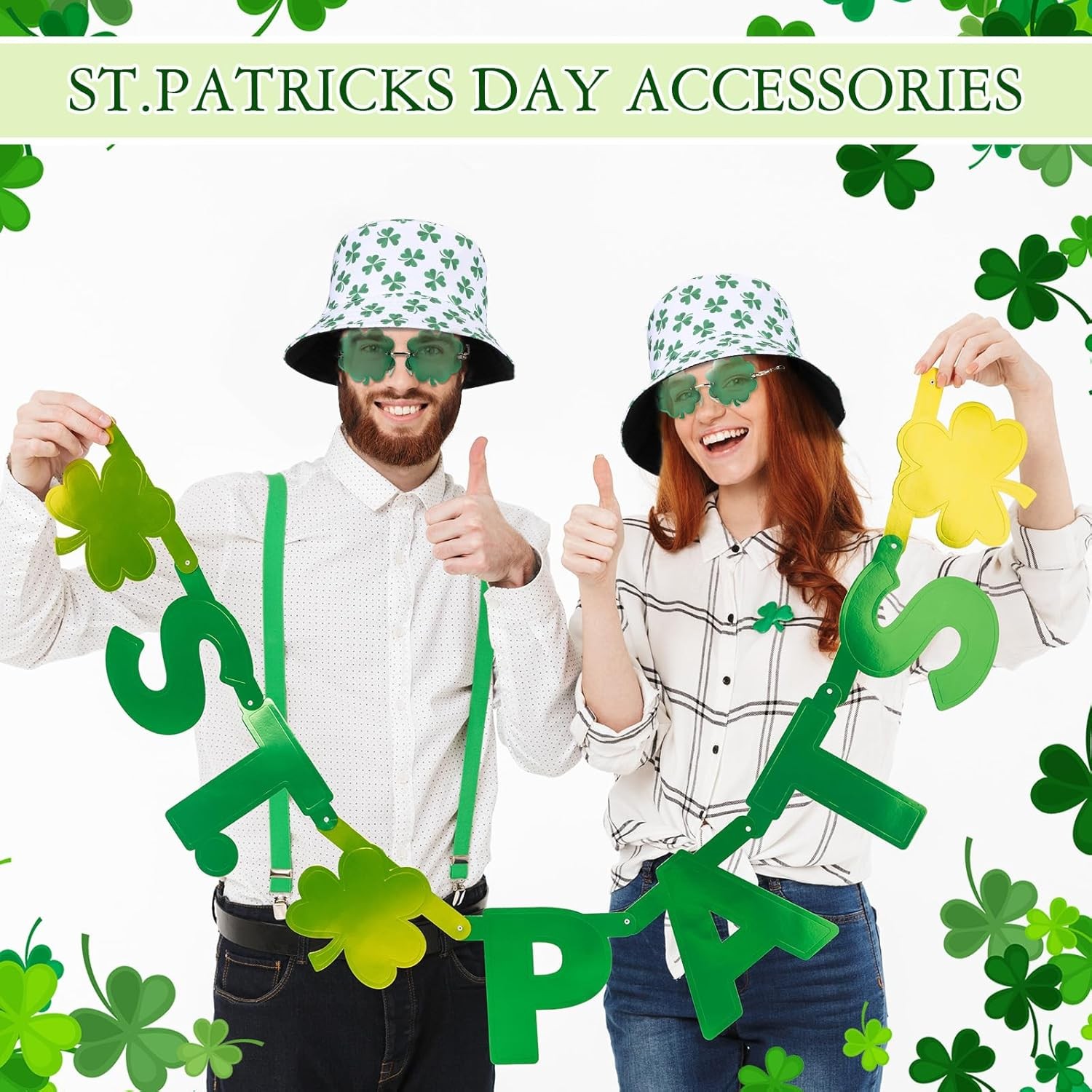 Cozypower St. Patricks Day Accessories Bucket Hat Clover...