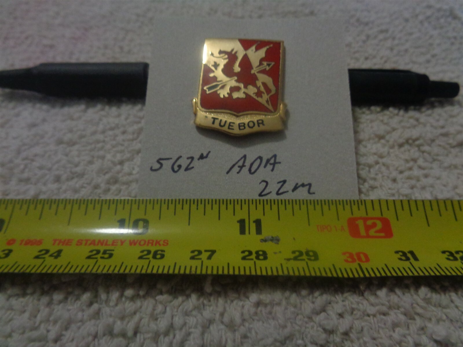 562nd Air Defense Artillery 22M Unit Crest, DI, DUI (DRAW#K9)