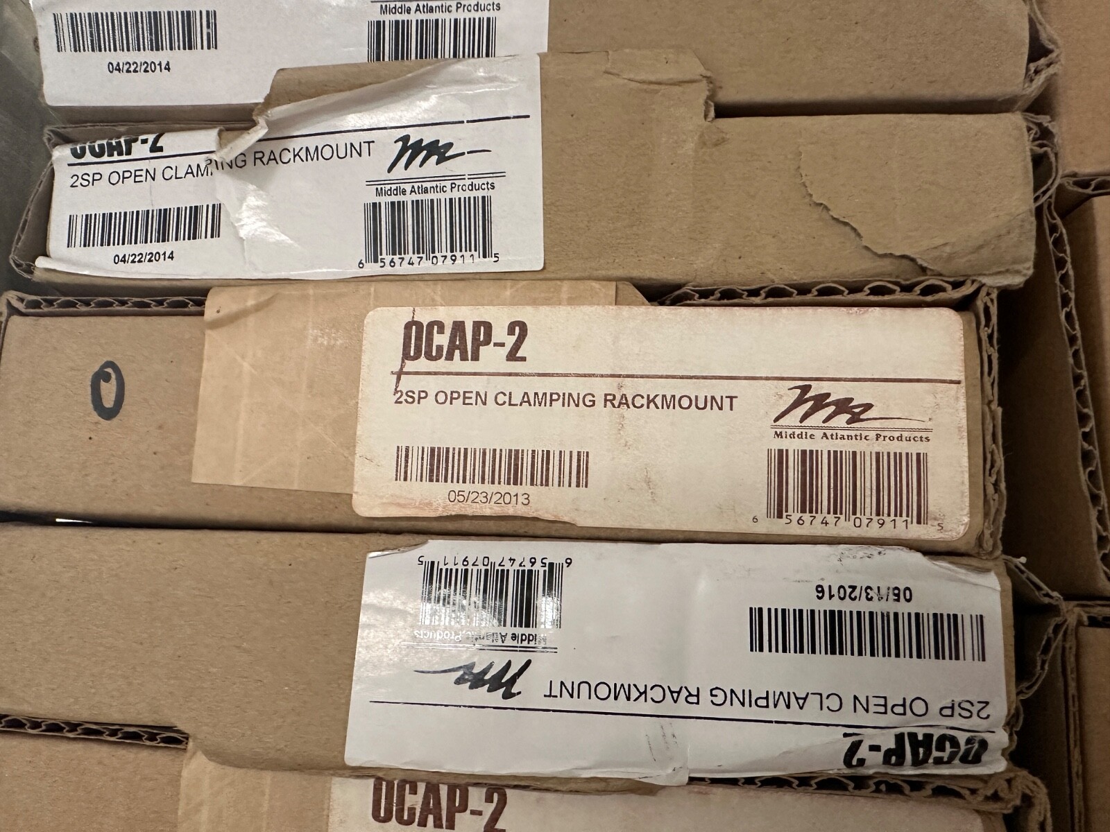 Middle Atlantic 2U OCAP-2 2 Space Open Clamp Adjustable Rack Shelf