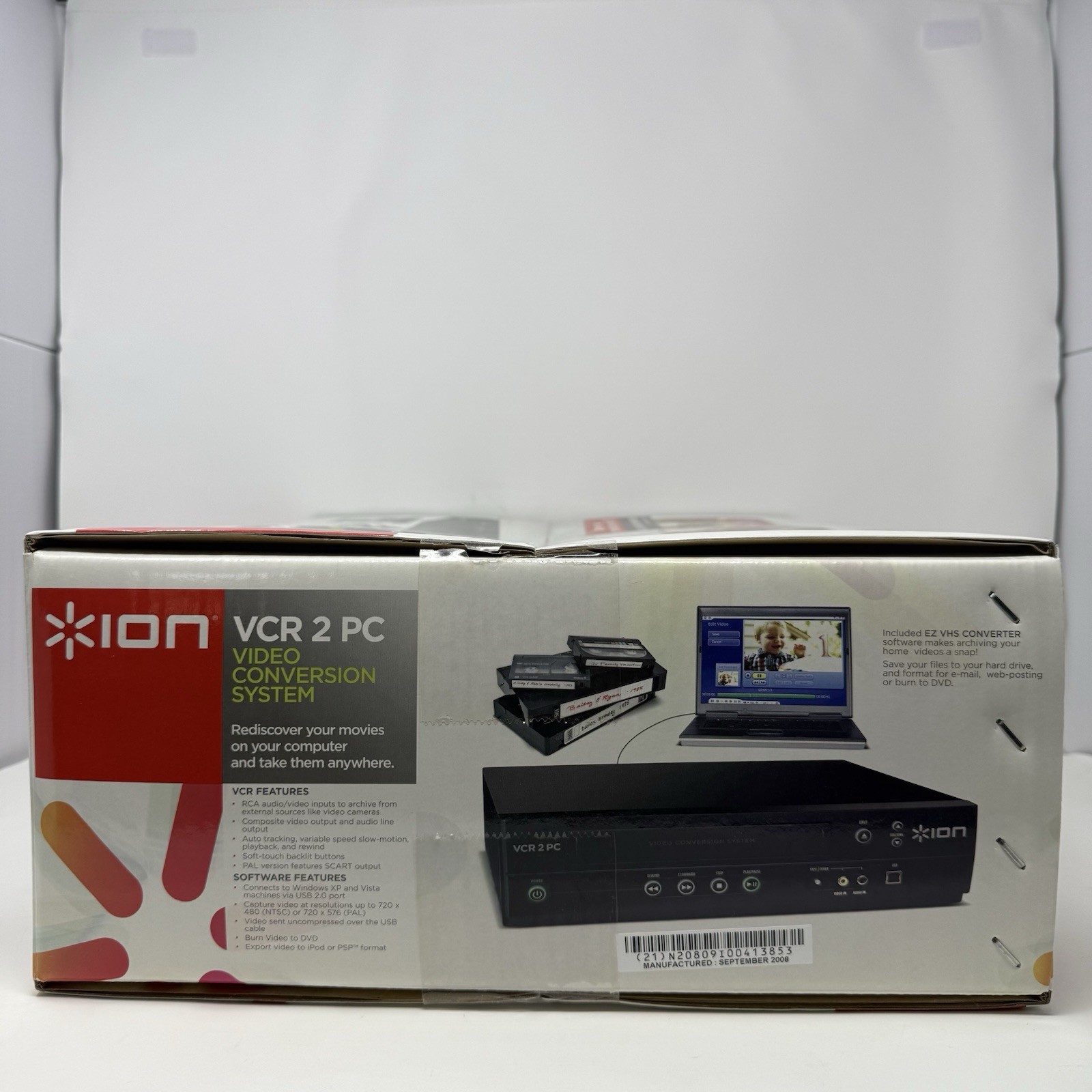 NEW ION VCR 2 PC USB VHS Video to Computer Conversion System Digital Transfer