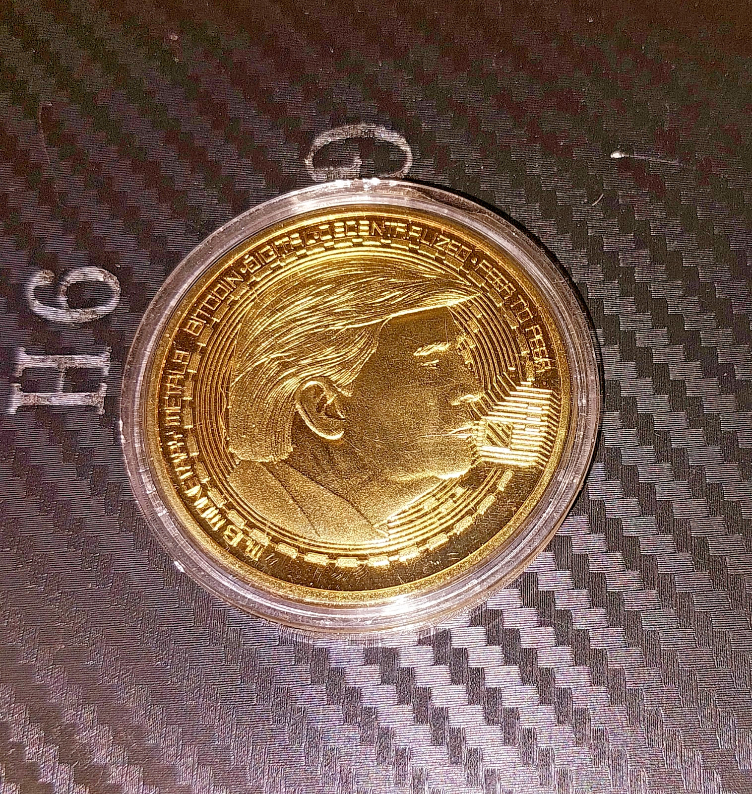 DONALD TRUMP US PRESIDENT BITCOIN BTC GOLD PLATED COIN CRYPTO CURRENCY SOLD OUT!