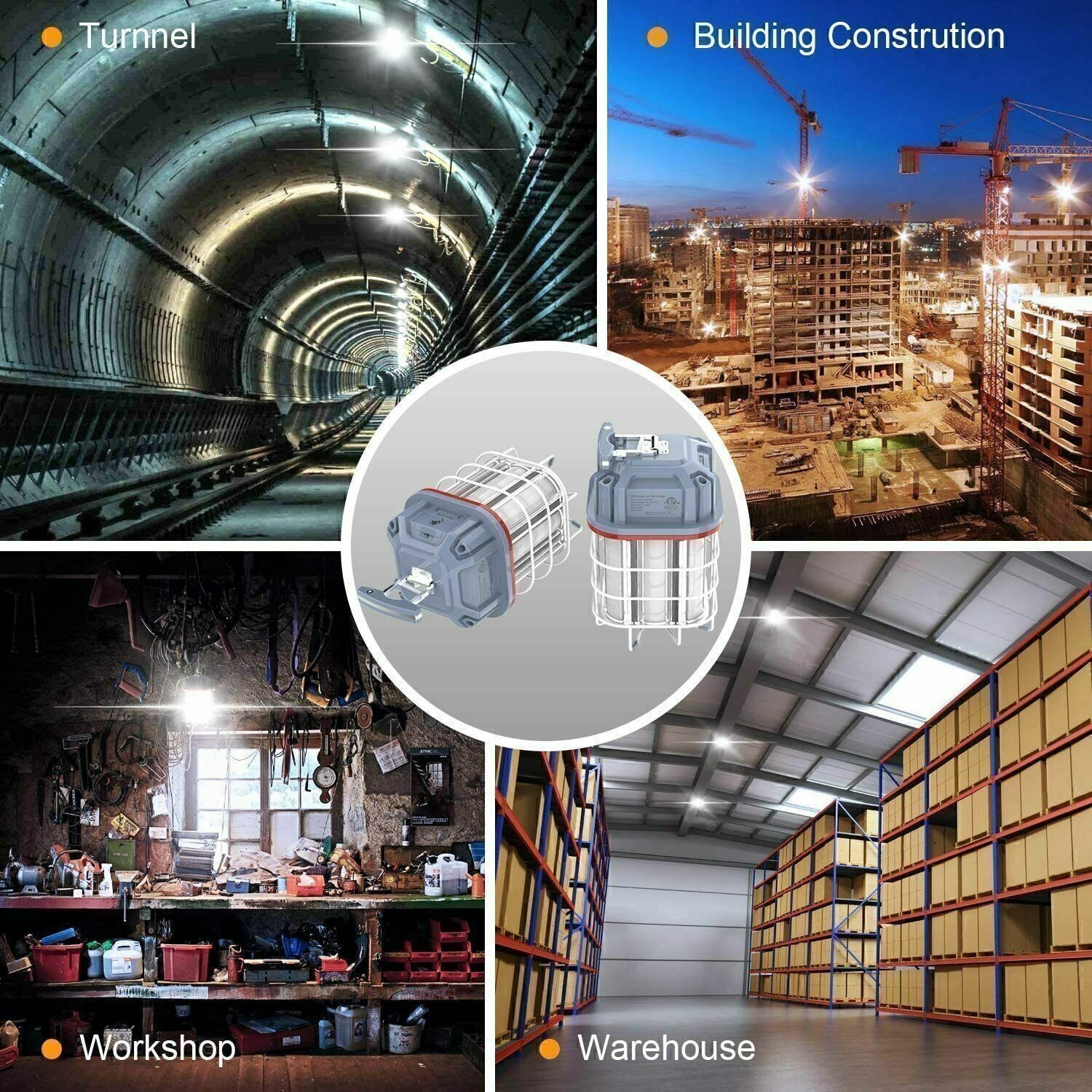 100W LED Temporary Work Light 14500Lm 5000K Linkable Construction Jobsite Light