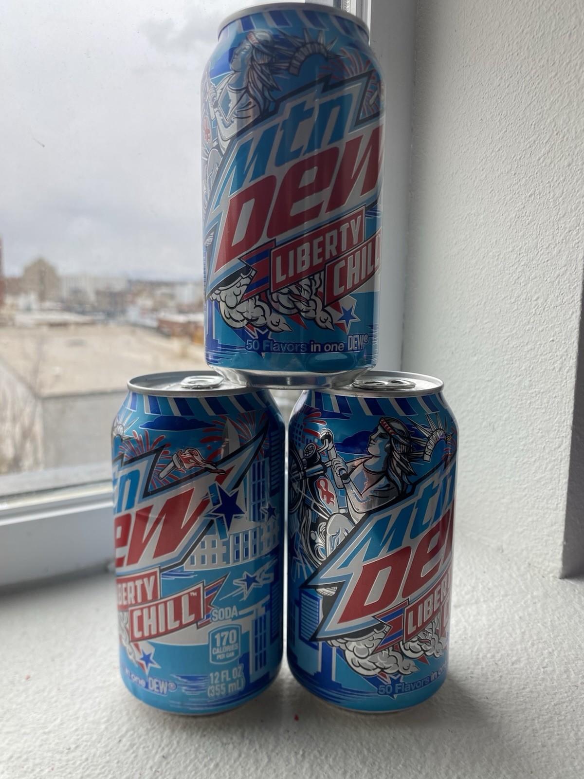 Mountain Dew Liberty Chill (50 Flavors) FULL NEW 12oz Can USA 2024 Limited Edt'n