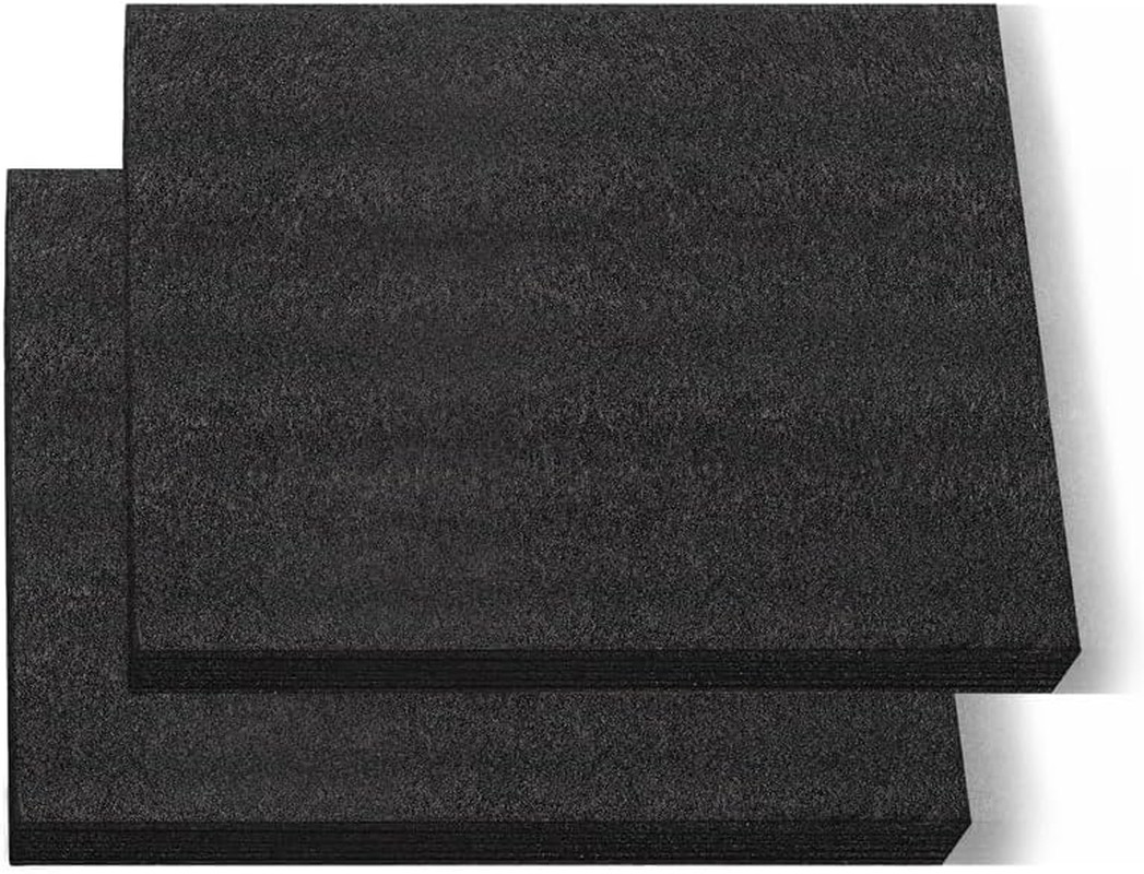 Black Customizable Polyethylene Foam Sheets, 2PACK 12 X 16 X 1INCH Thick Padding