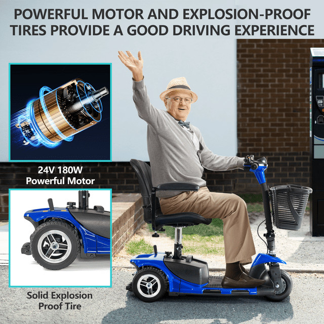 3 Wheel Mobility Scooter Electric Powered Mobile Folding Wheelchair Device US