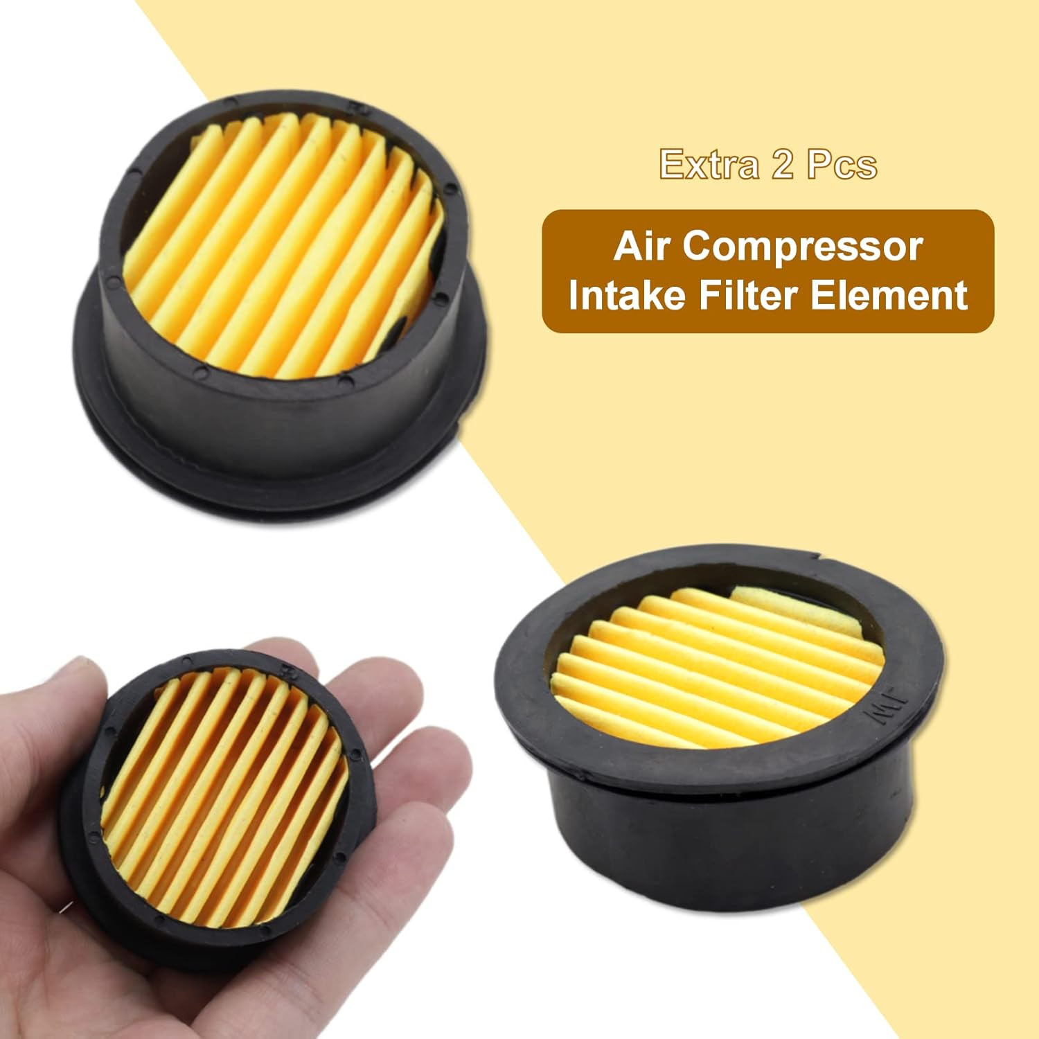 High-Quality 3/8 Air Compressor Silencer & Filter Replacement Kit Pack of 2