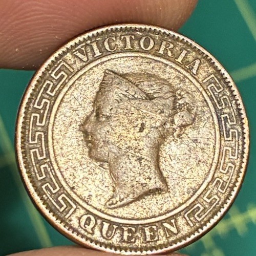 1900 Cent 1c Ceylon Sri Lanka Victoria Copper Coin British UK Free Shipping 6076