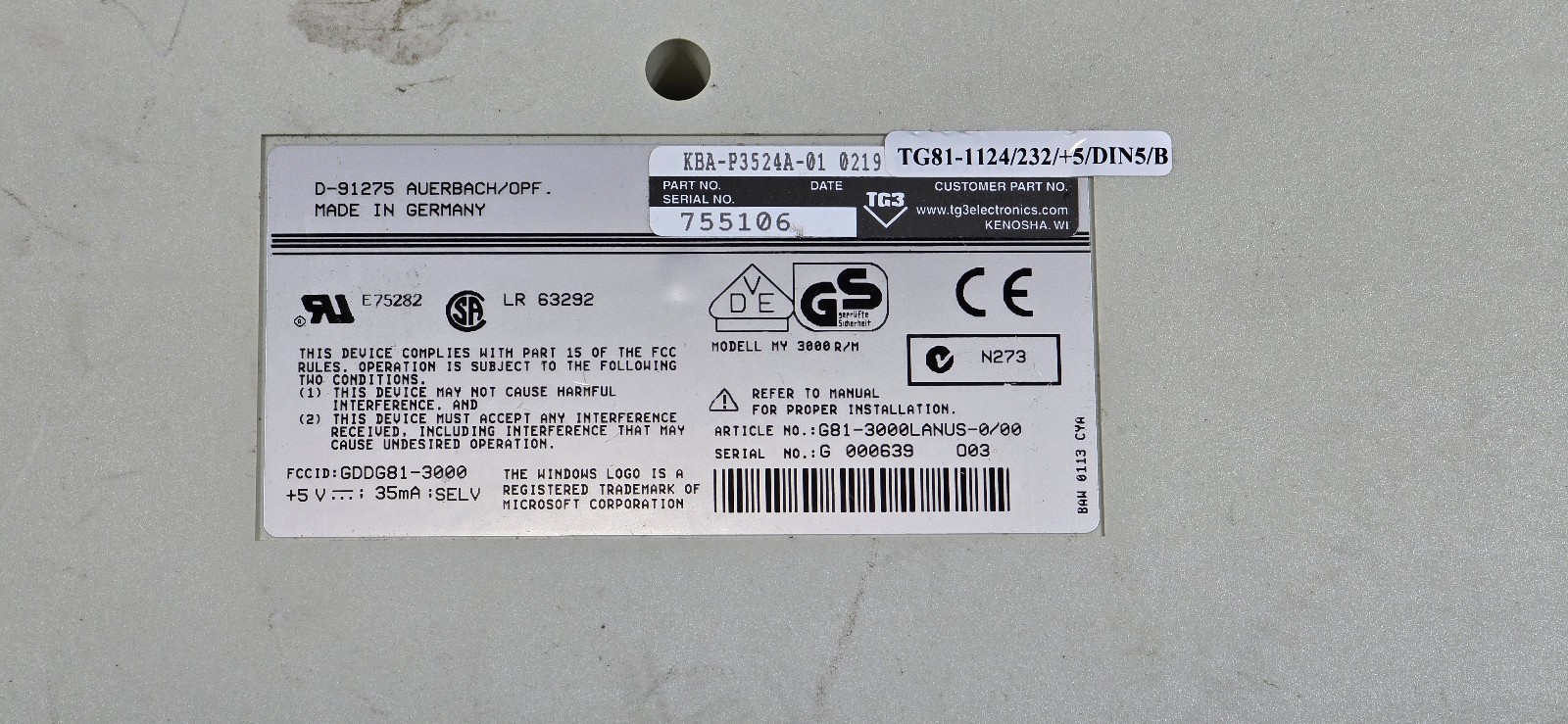 Cherry D-91275 Auerbach Germany Retro Computer Nice, Clean