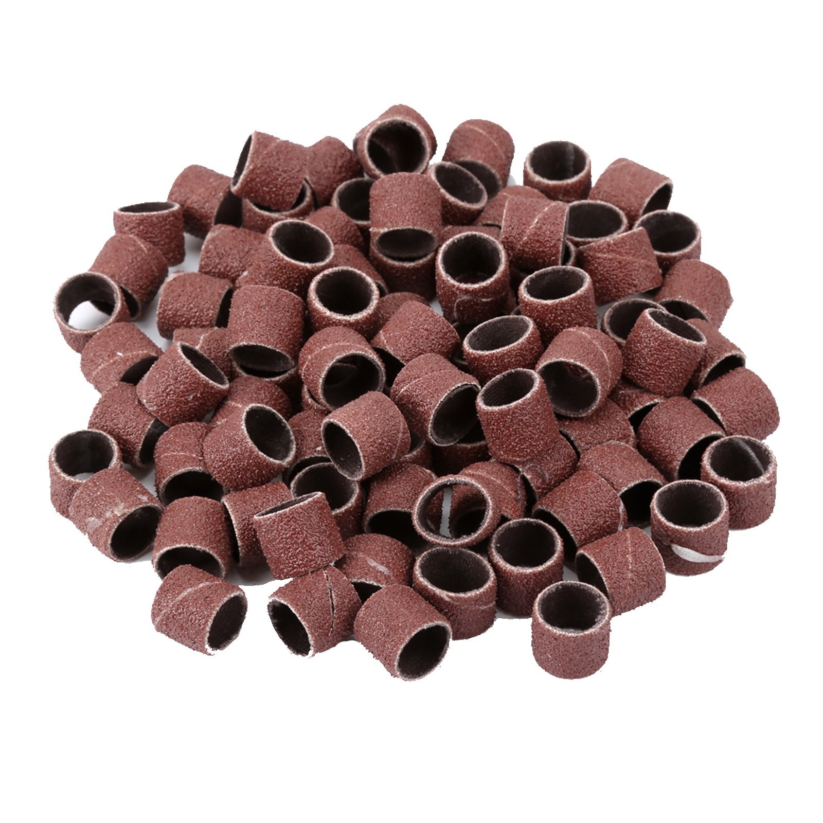 Dophee 100Pcs Sanding Drum 1/2(inch) 80 Grit Sand Bands Shank Rotary Tool...