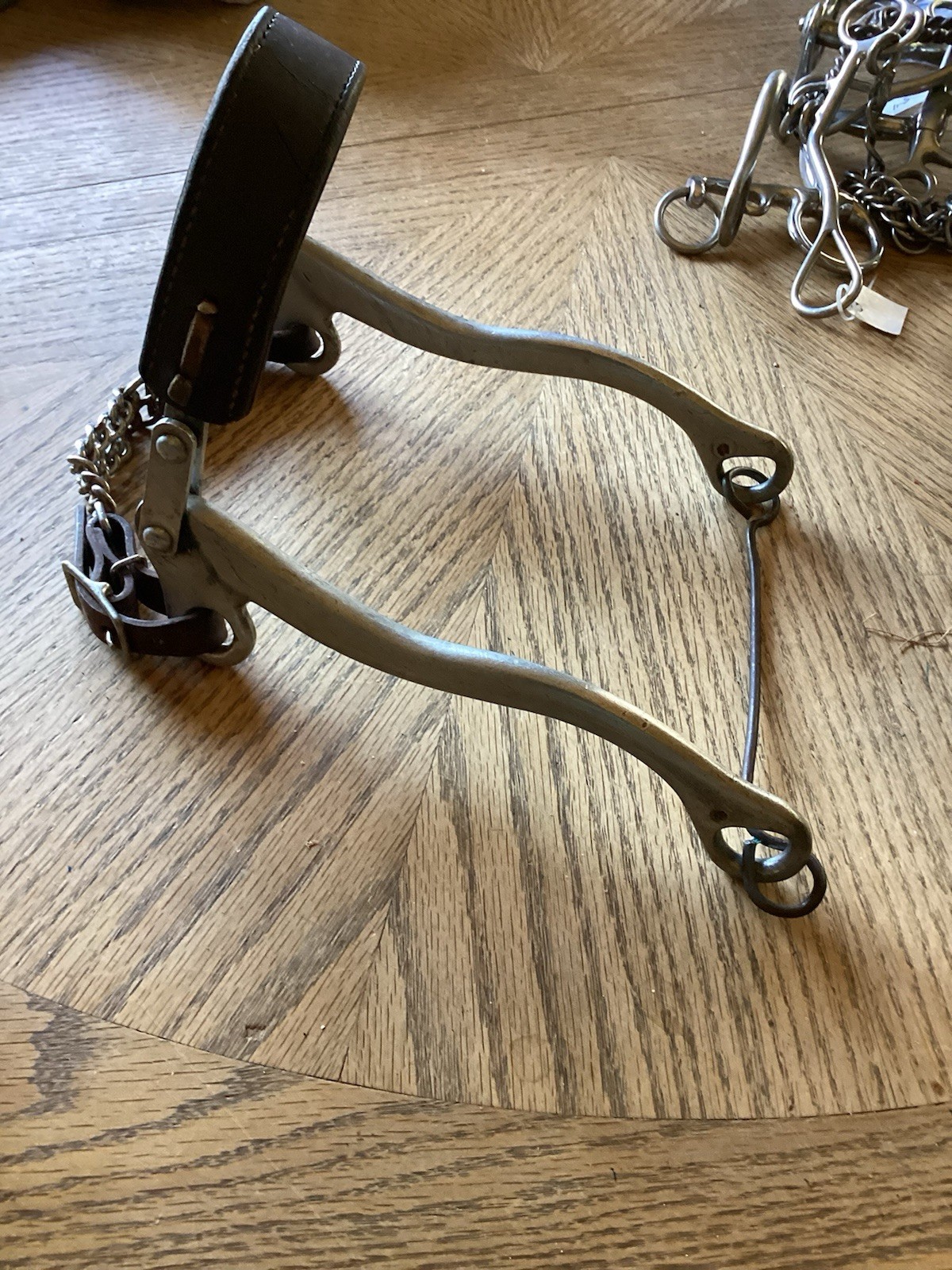 Sliester Leather Nose Hackamore Bit