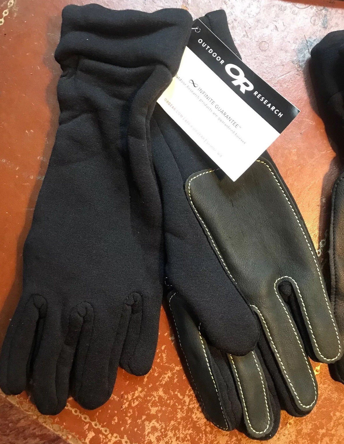 Outdoor Research Rucker Gloves Fleece Leather Nomex polartec SEAL US Black XL