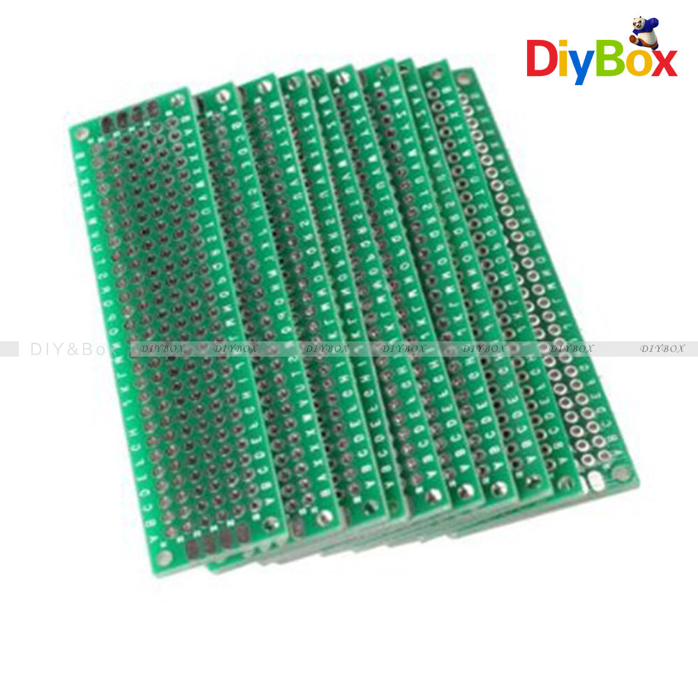 5PCS Double Side Prototype PCB Tinned Circuit Board Universal Breadboard 2x8 cm