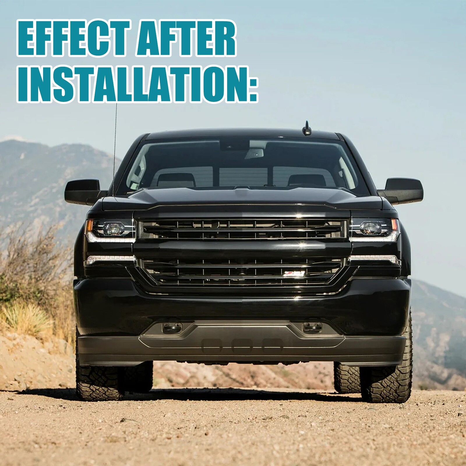 Front Steel Bumper Face Bar For 2016 2017 2018 Chevy Silverado 1500 Black