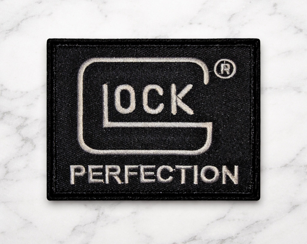 GLOCK HANDGUNS EMBROIDERED IRON ON PATCH 4"X3" FREE SHIPPING & TRACKING