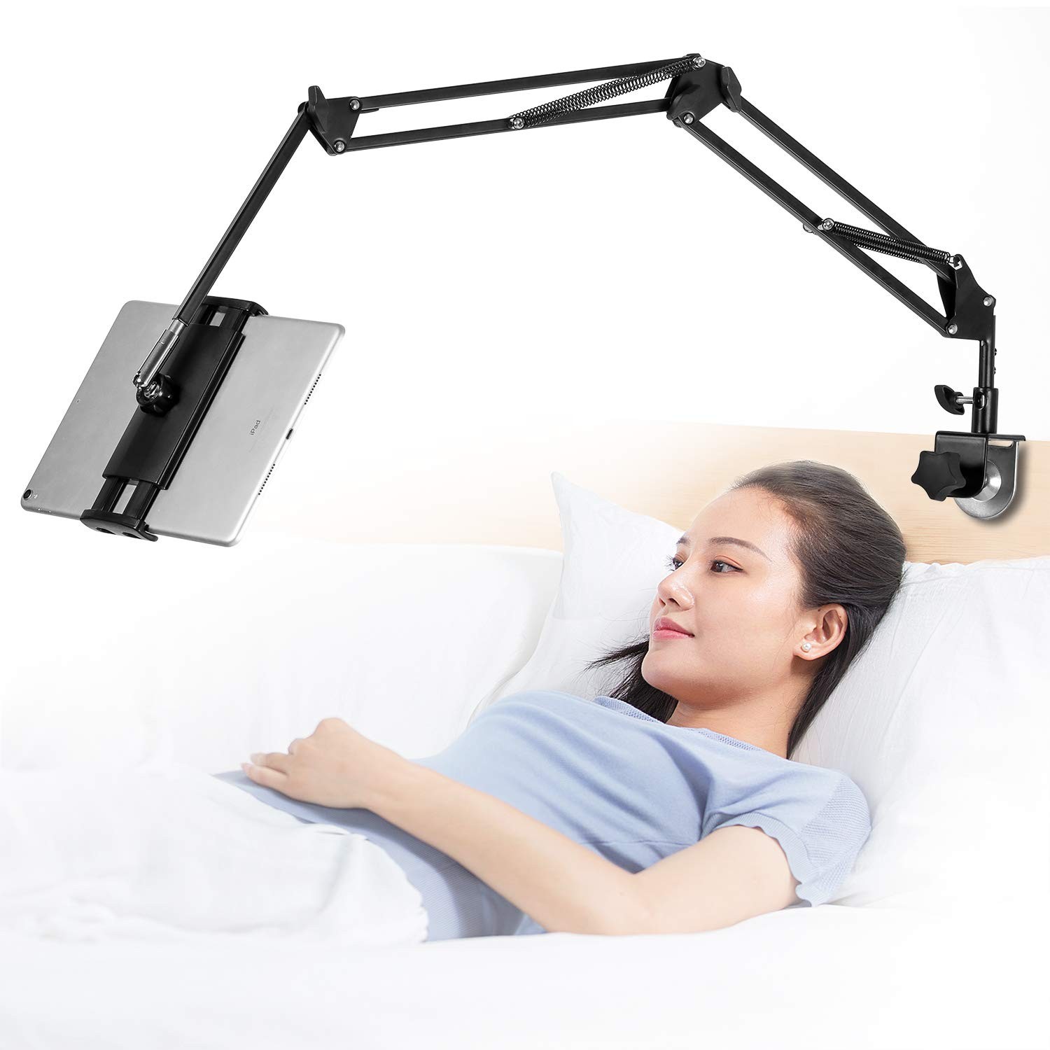 Tablet Stand Adjustable,Foldable Arm Stand for Bed,Aluminum Universal Flexibl