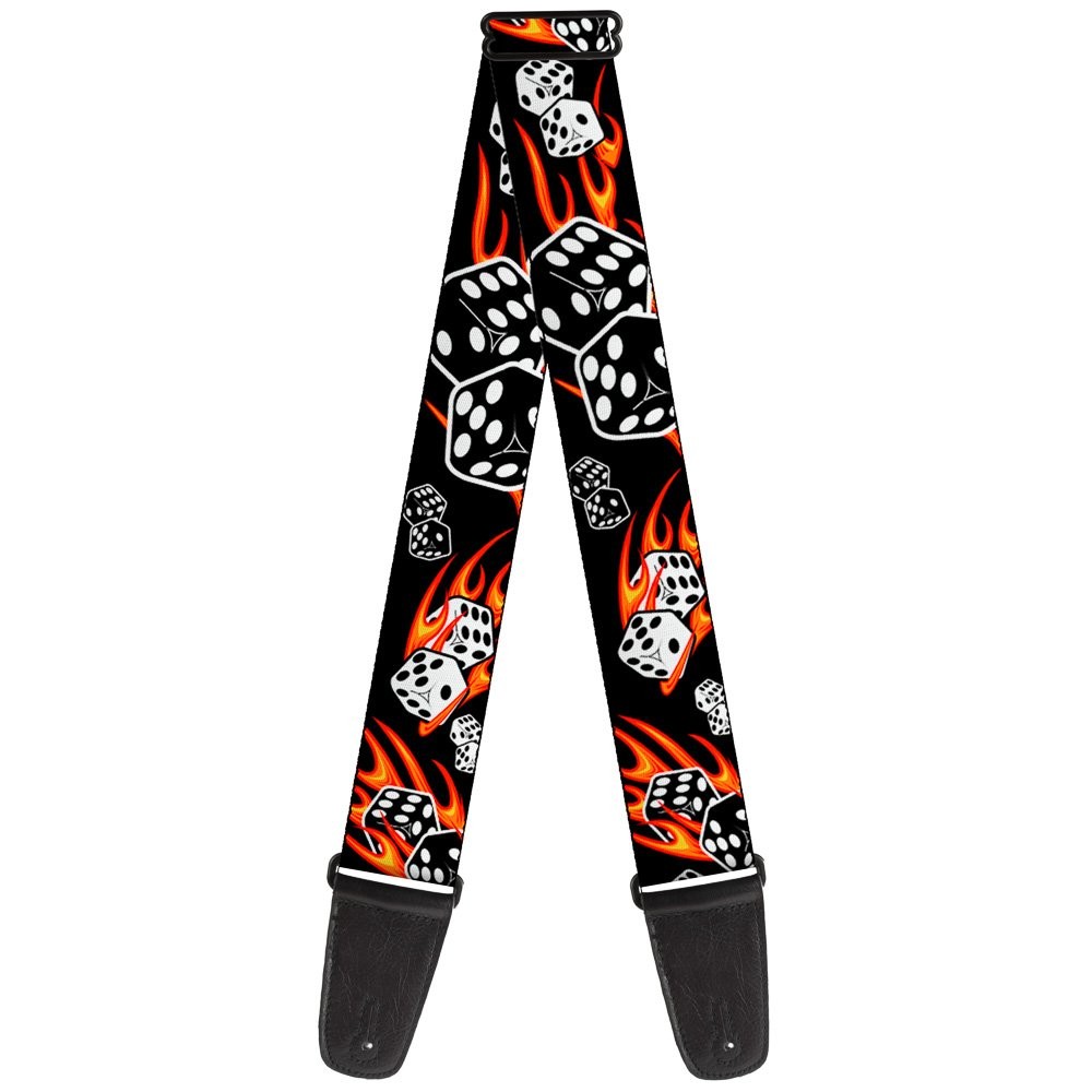 Guitar Strap - Flaming Dice ACC NEW