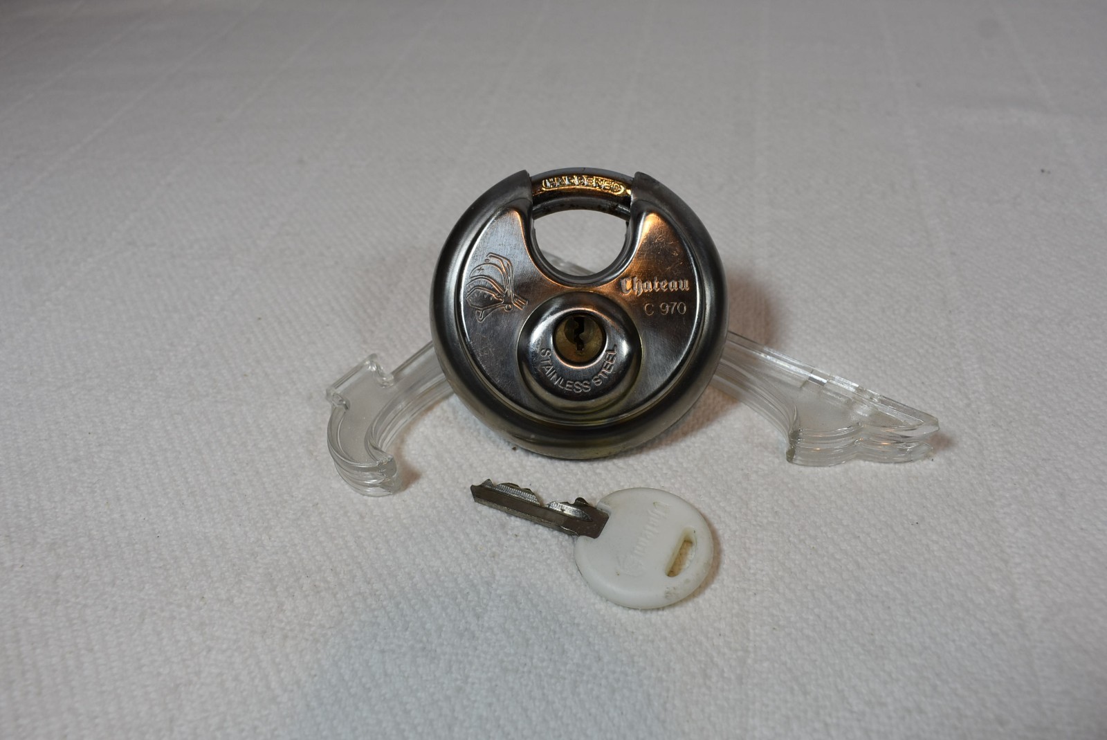 CHATEAU Stainless Steel  HARDENED Padlock w/Key Security Storage Lock #C 970