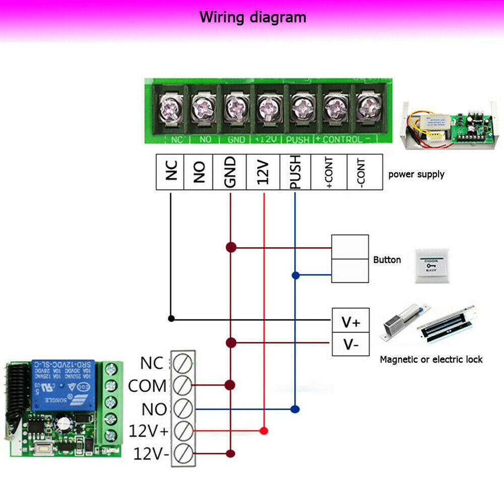 2 Set DC12V 1CH Relay RF Wireless Remote Control Switch Receiver Transmitter