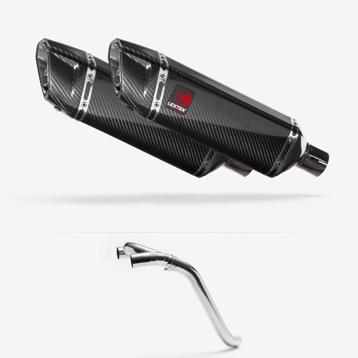 Lextek Slip-on Stainless Steel 300mm Exhaust for Honda VFR800 02-13