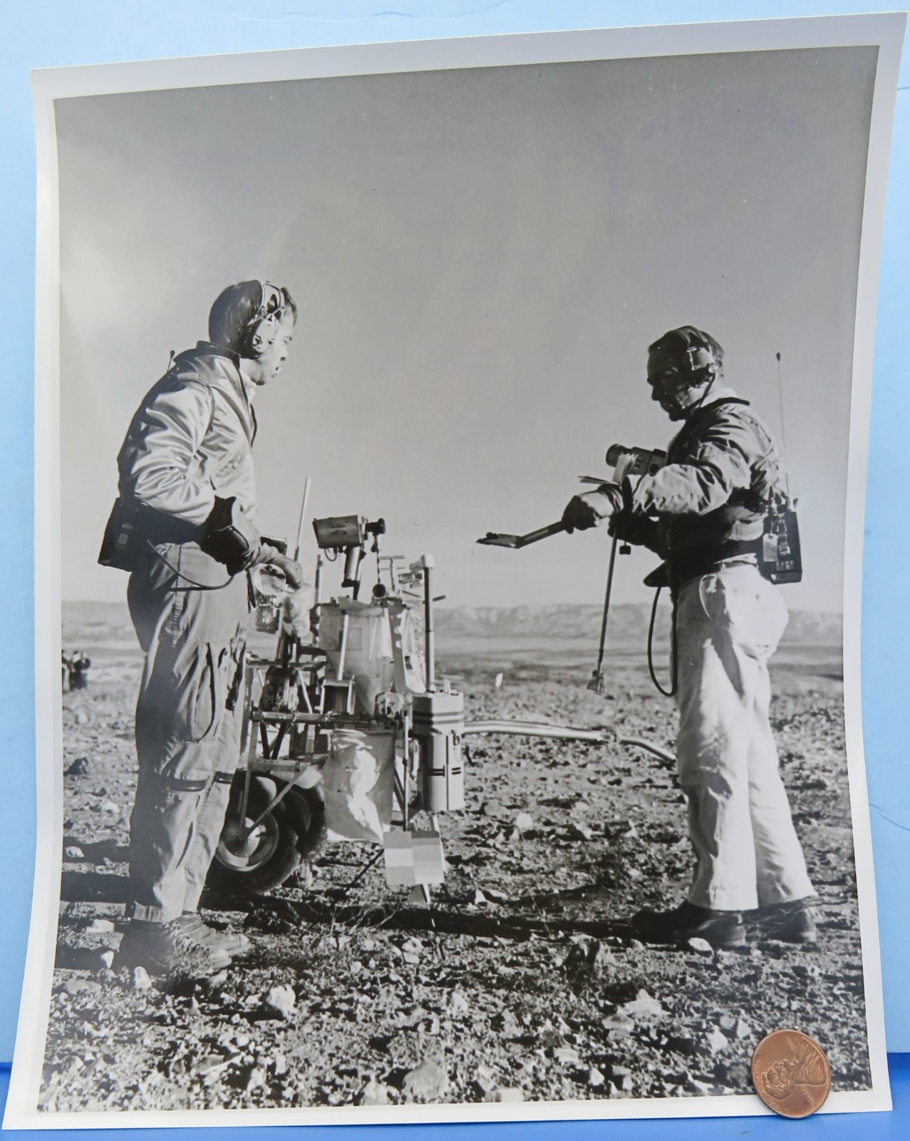 NASA PHOTO '70 vtg Apollo 14 Command Crew SHEPARD MITCHELL Geological Training
