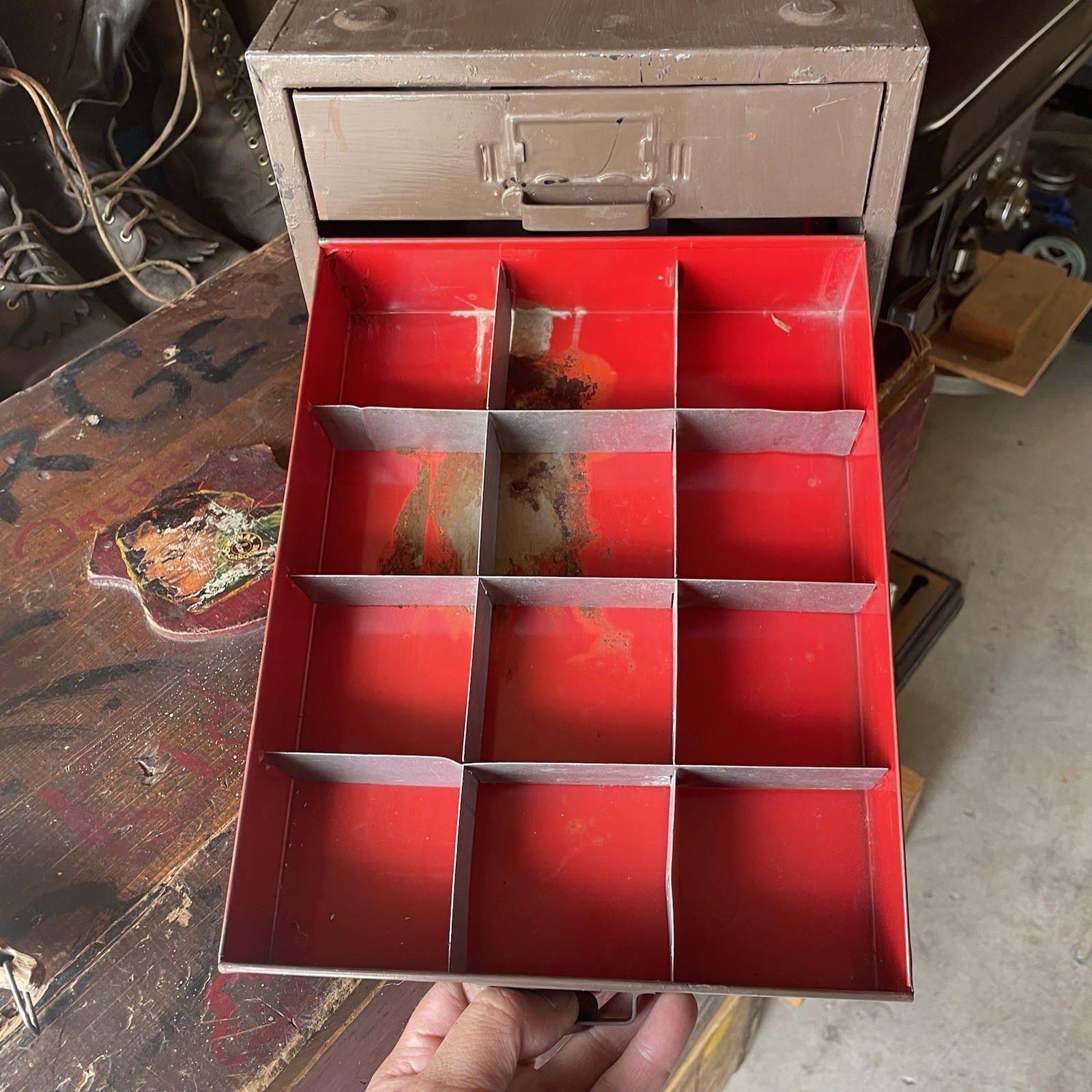 Vintage 4 Drawer Utility Cabinet Storage Industrial