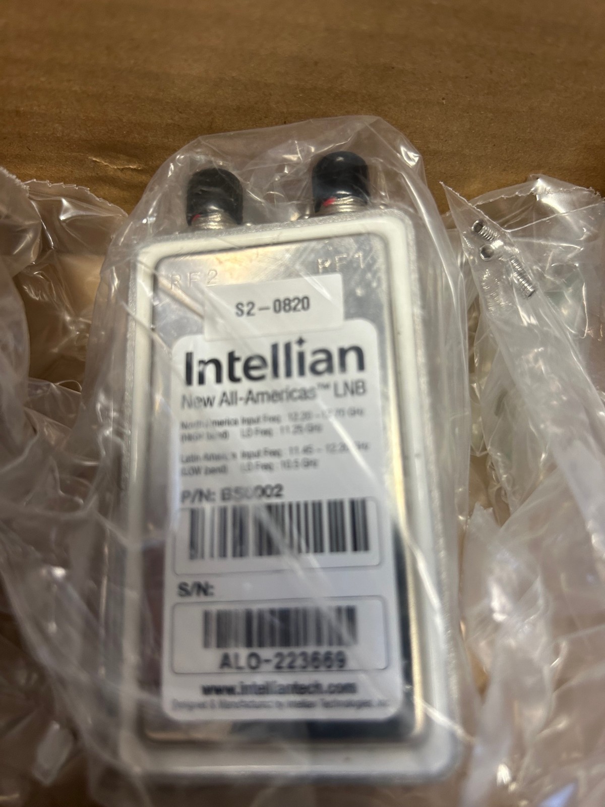 Intellian All Americas™ LNB S2-0820 UPC 886310009168