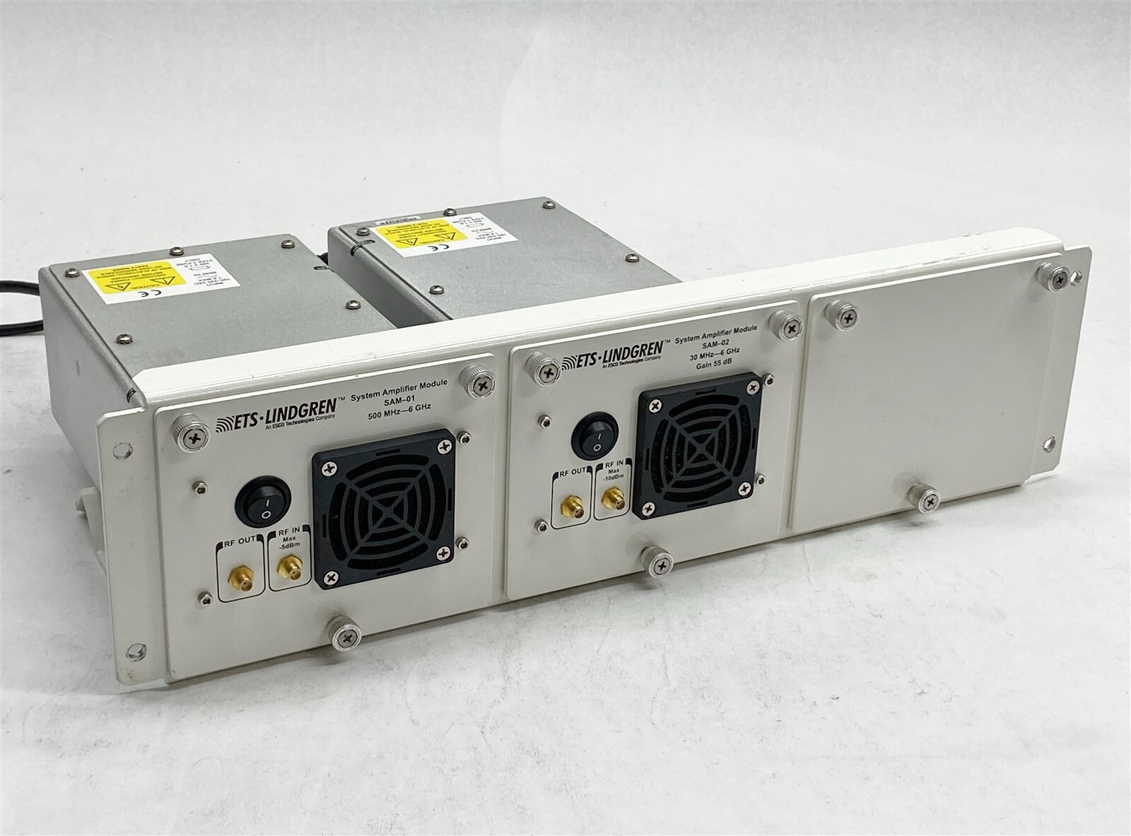 ETS Lindgren SAM-01 SAM-02 System Amplifier RF Module w/ Rack Mount Bracket