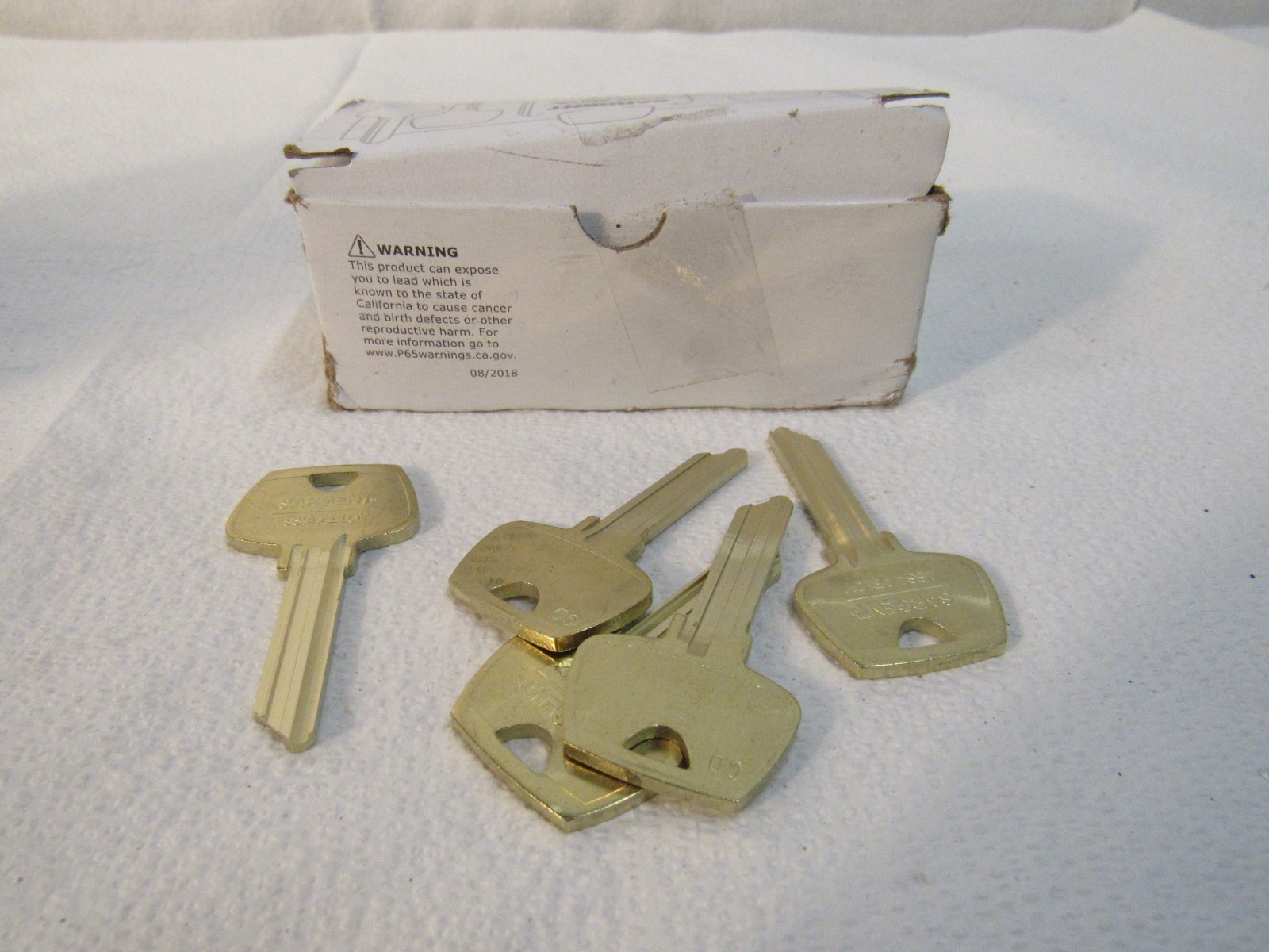 Box of 50 Sargent Assa Abloy Key Blanks Part# 6273-CD Brass
