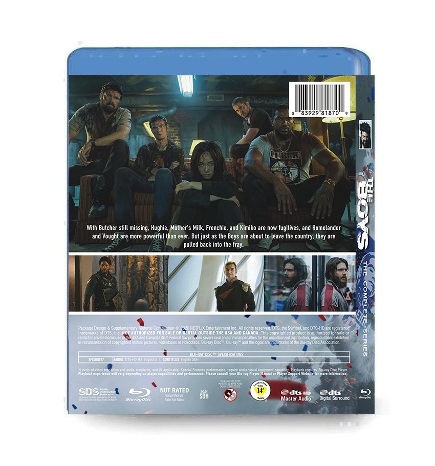 New Sealed Box Set The Boys Season 1-5 Episodes 1-40: [6BD Blu-ray] All Region