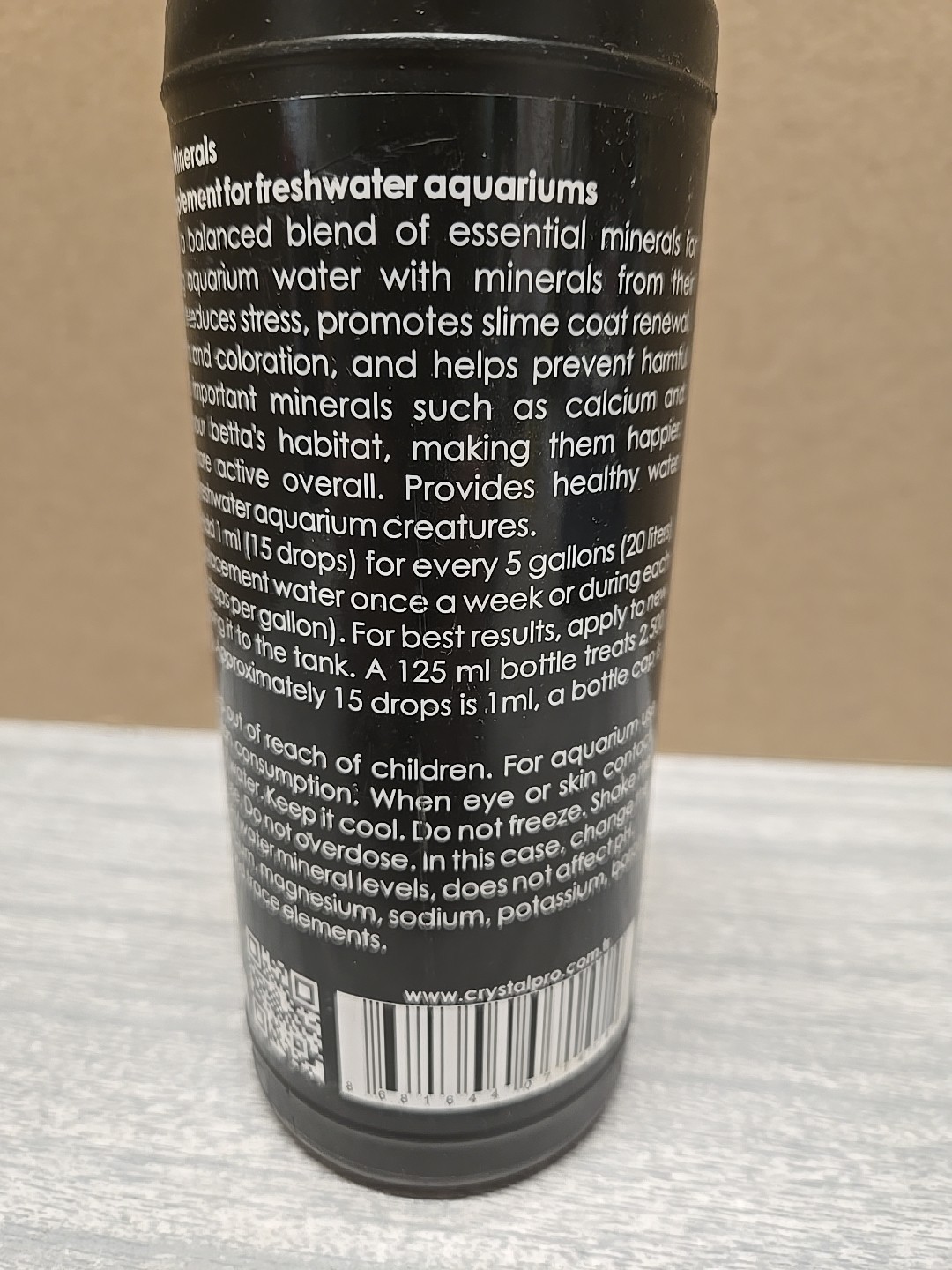 Crystalpro Aquatics Betta Minerals- Freshwater- 500mL Bottle