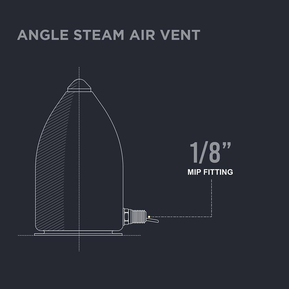 1/8 In. Chrome Hoffman Style Angle Steam Radiator Air Valve, Float Type Vent