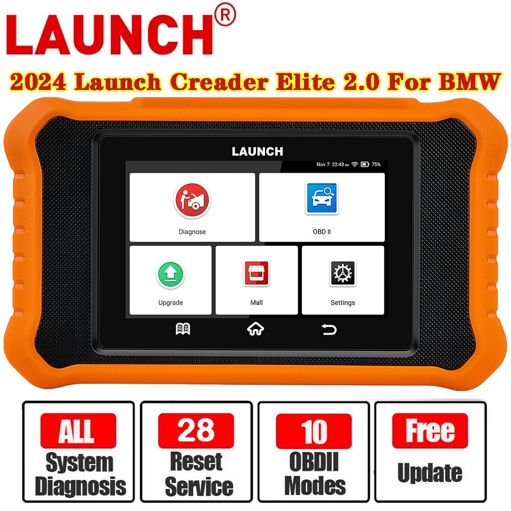 LAUNCH Creader Elite 2.0 For BMW OBD2 Scanner Diagnostic Tool ABS SRS DPF Reset