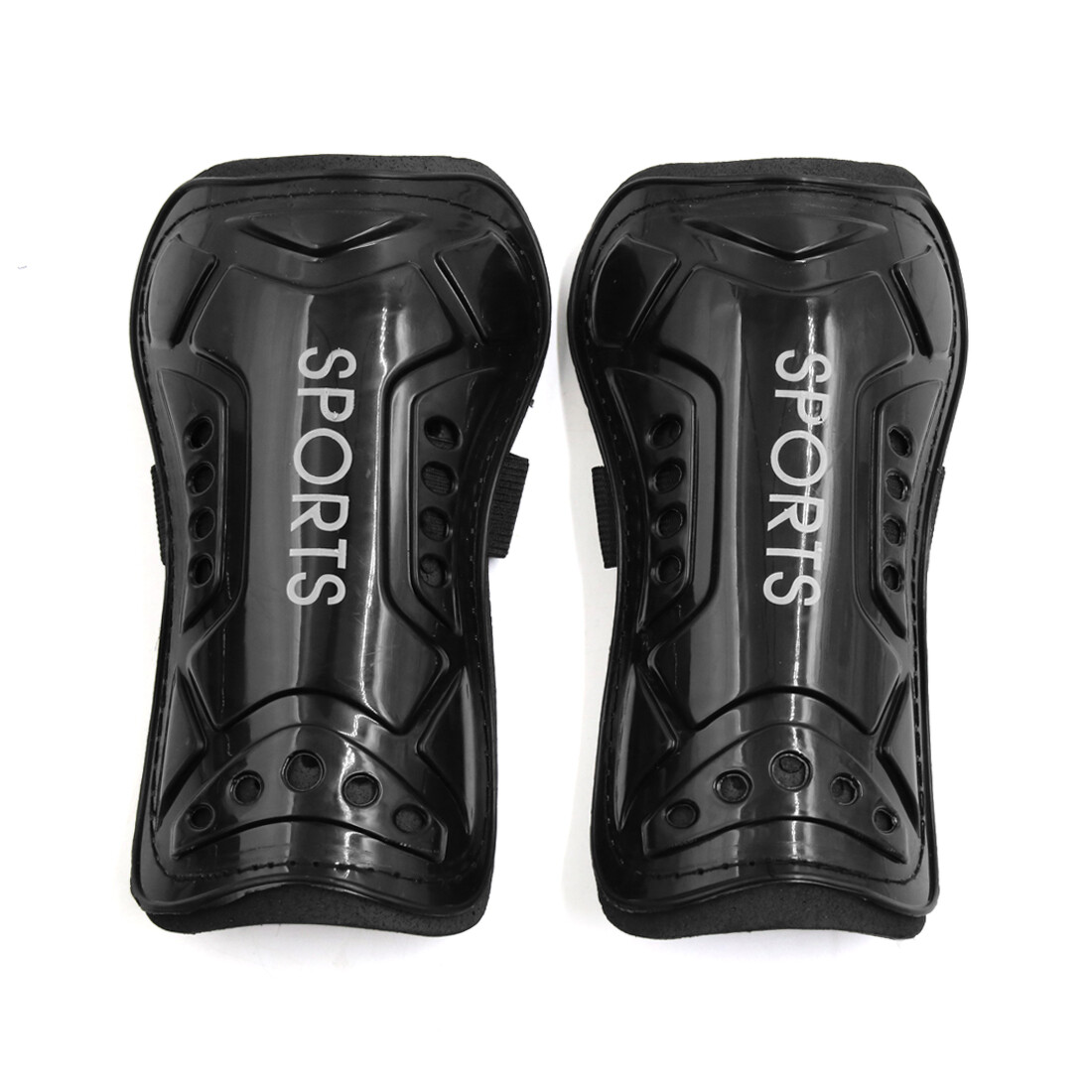 2 Pcs Football Shin Pads Soccer Guards Leg Protector Protective Gear Black