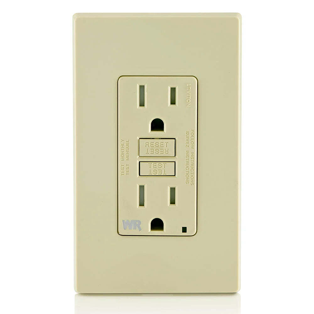 Leviton GFWT1-I Self-Test Tamper Resistant Weather Resistant GFCI Receptacle