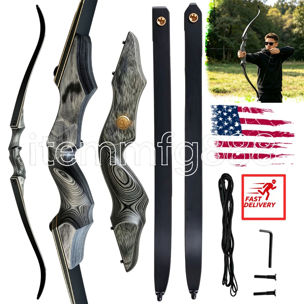 Archery 62" Takedown Recurve Bow Set Traditional Hunting Bow 30lbs-50lbs Shoting