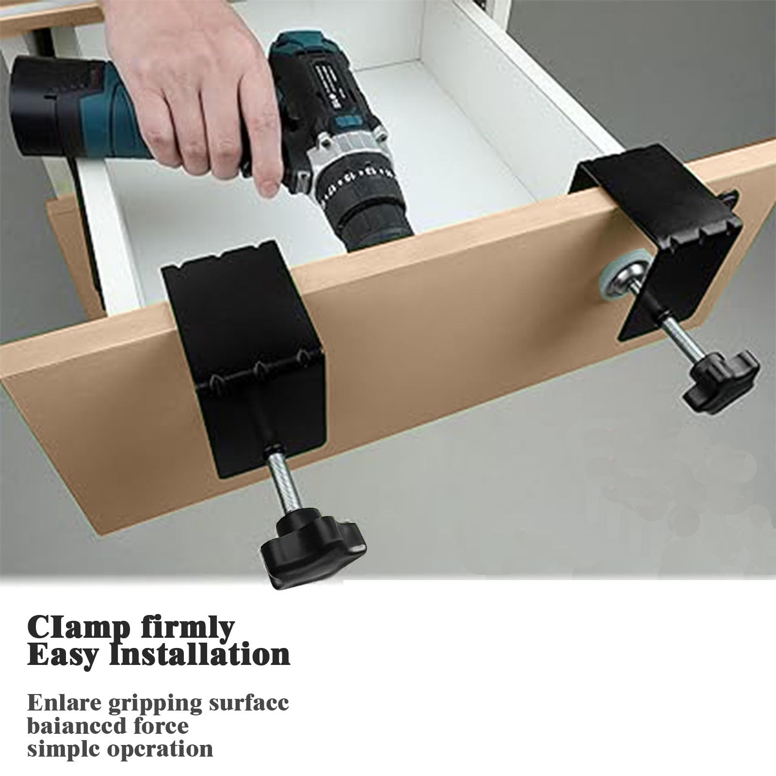 Drawer Front Installation Clamps Cabinet Hardware Jig Tool Face Frame Cabinet