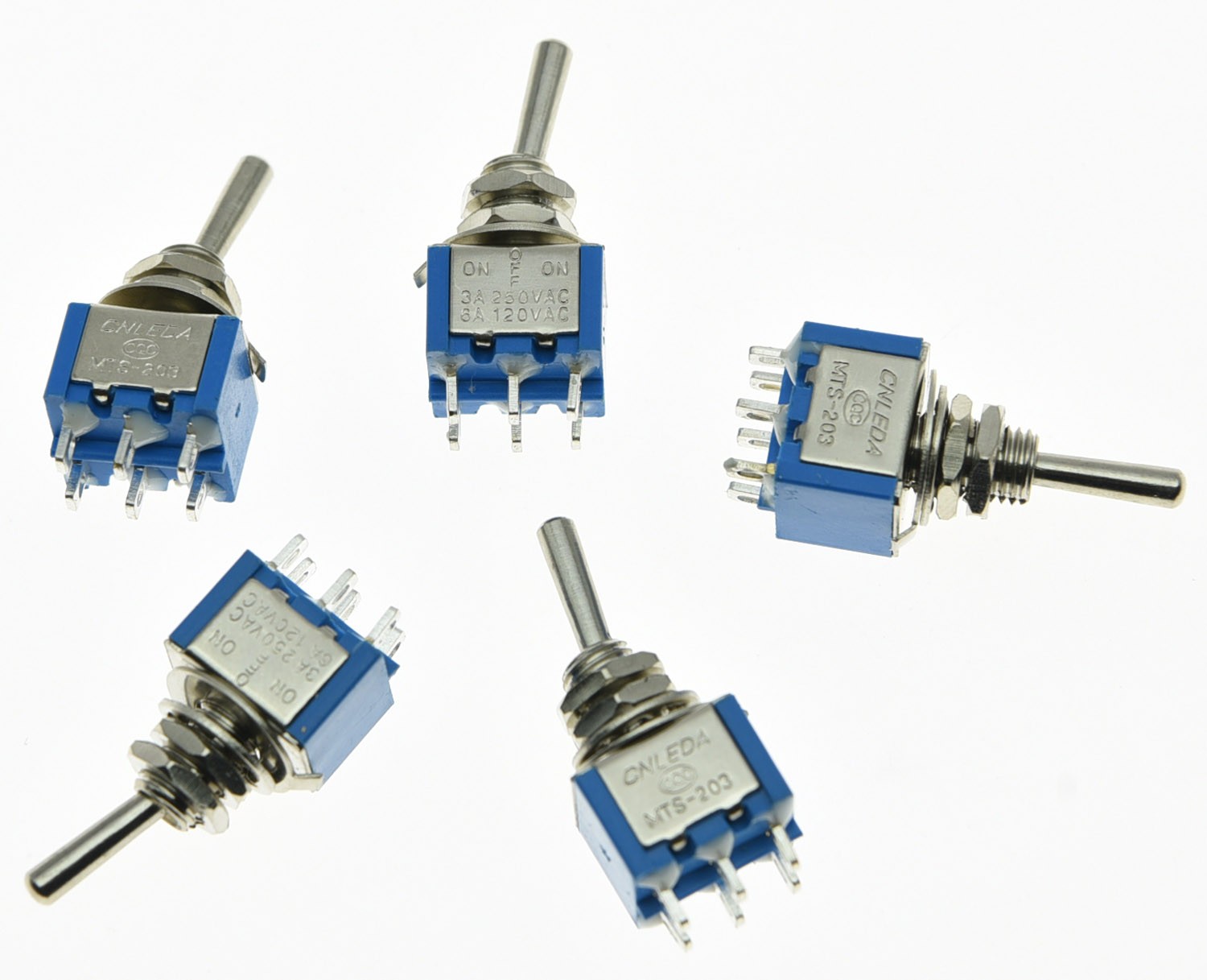 10pcs DPDT Guitar Mini Toggle Switch 3 Position ON/OFF/ON 6 PIN Car/Boat Switch