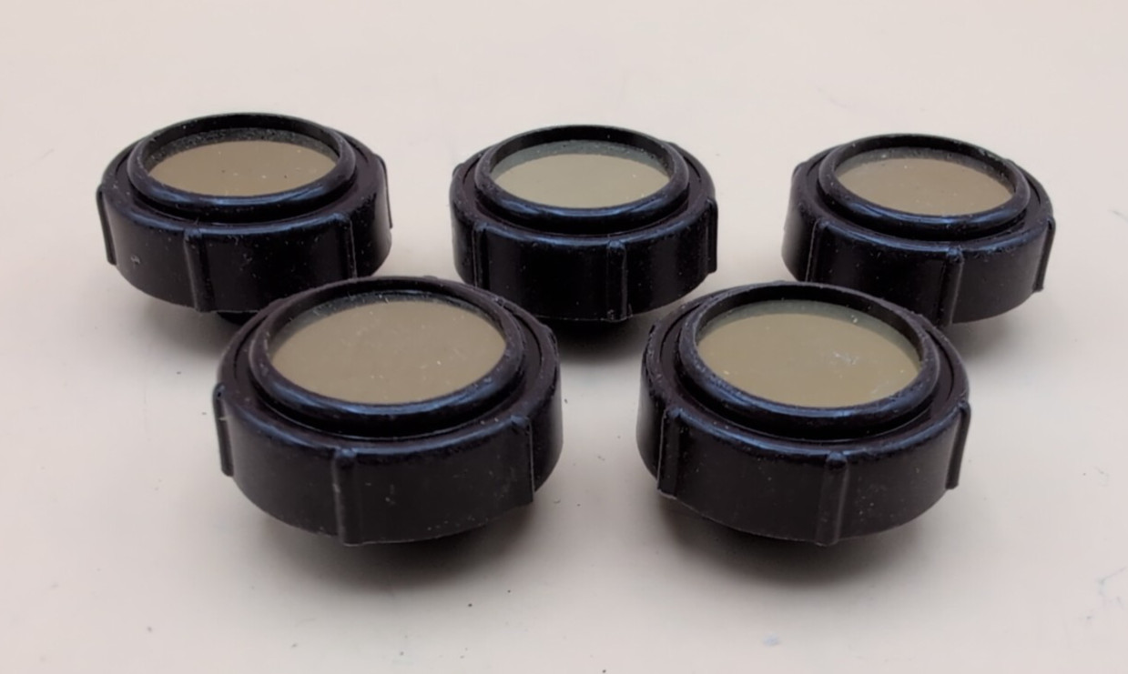 Vintage Plastic Art Deco Knobs 1 inch Diameter NOS .250" Spline Shaft (Qty 5)