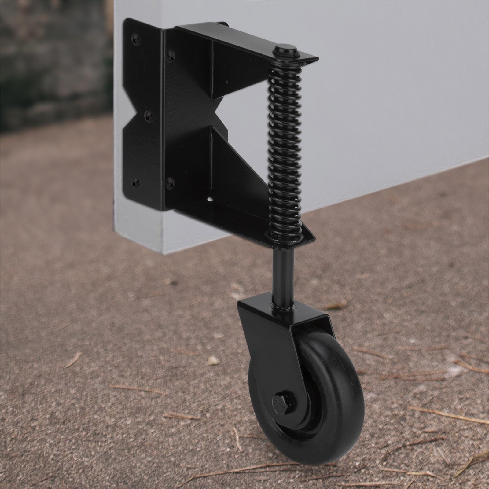 Spring Loaded Gate Caster for Wooden Gate PVC Fence, Heavy Duty Gate Wheel Caste