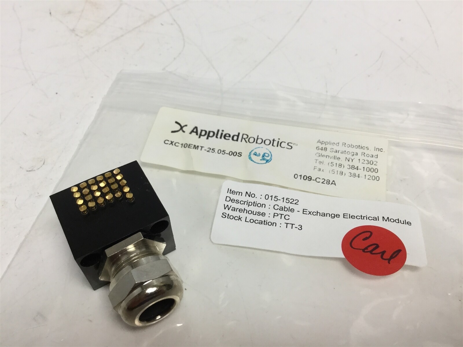 Applied Robotics CXC10EMT-25.05-00S Robot I/O Terminal Unit Spring Contacts 25