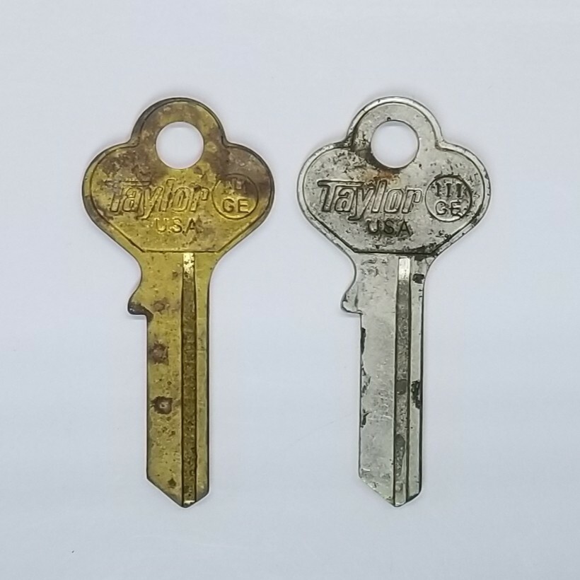 Taylor brand key blanks, 111 GE, T7, 1141GE, 141GE, locksmith, Set of 2