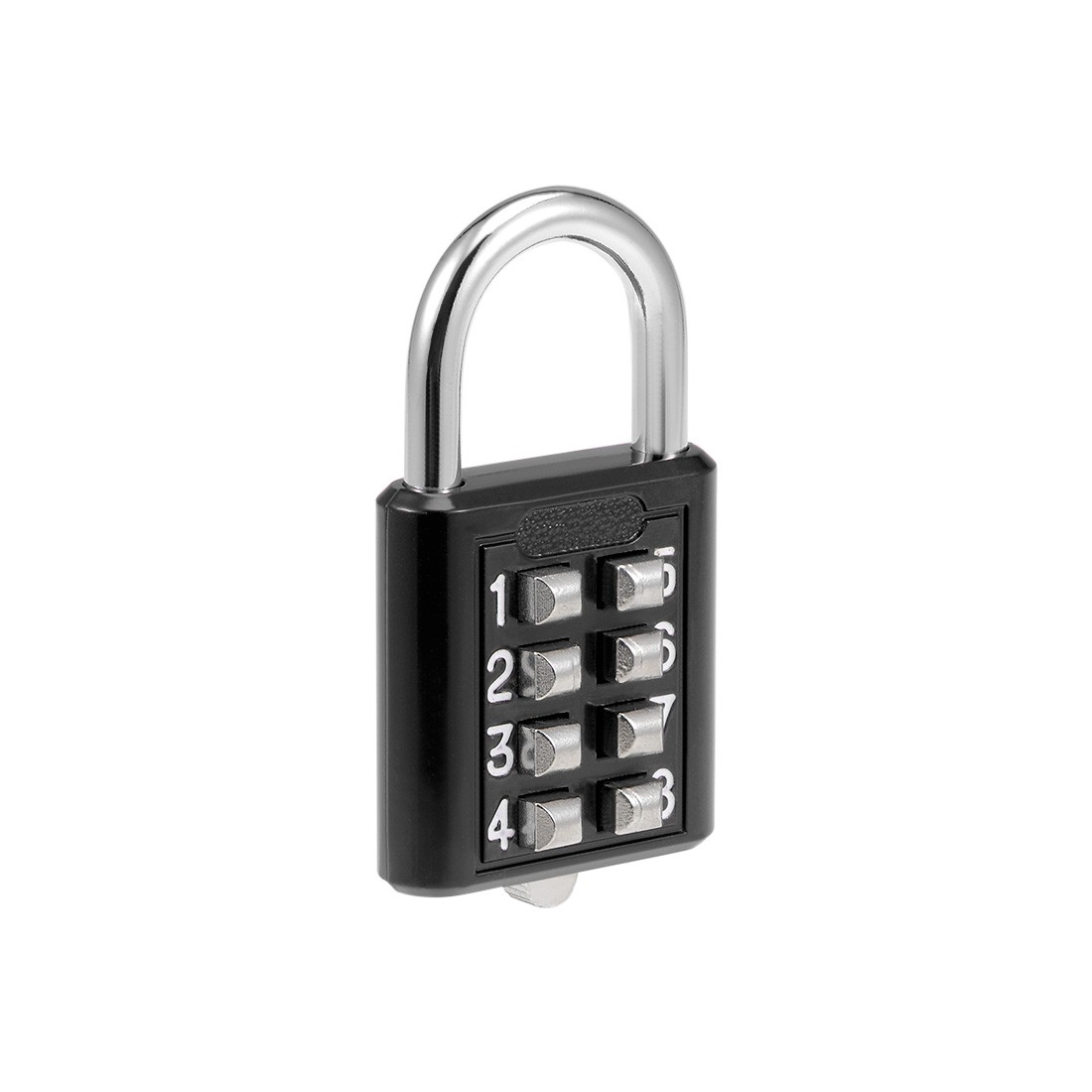 8-Digit Combination Padlock Pad Lock Push Button Lock for Locker Cabinet Black