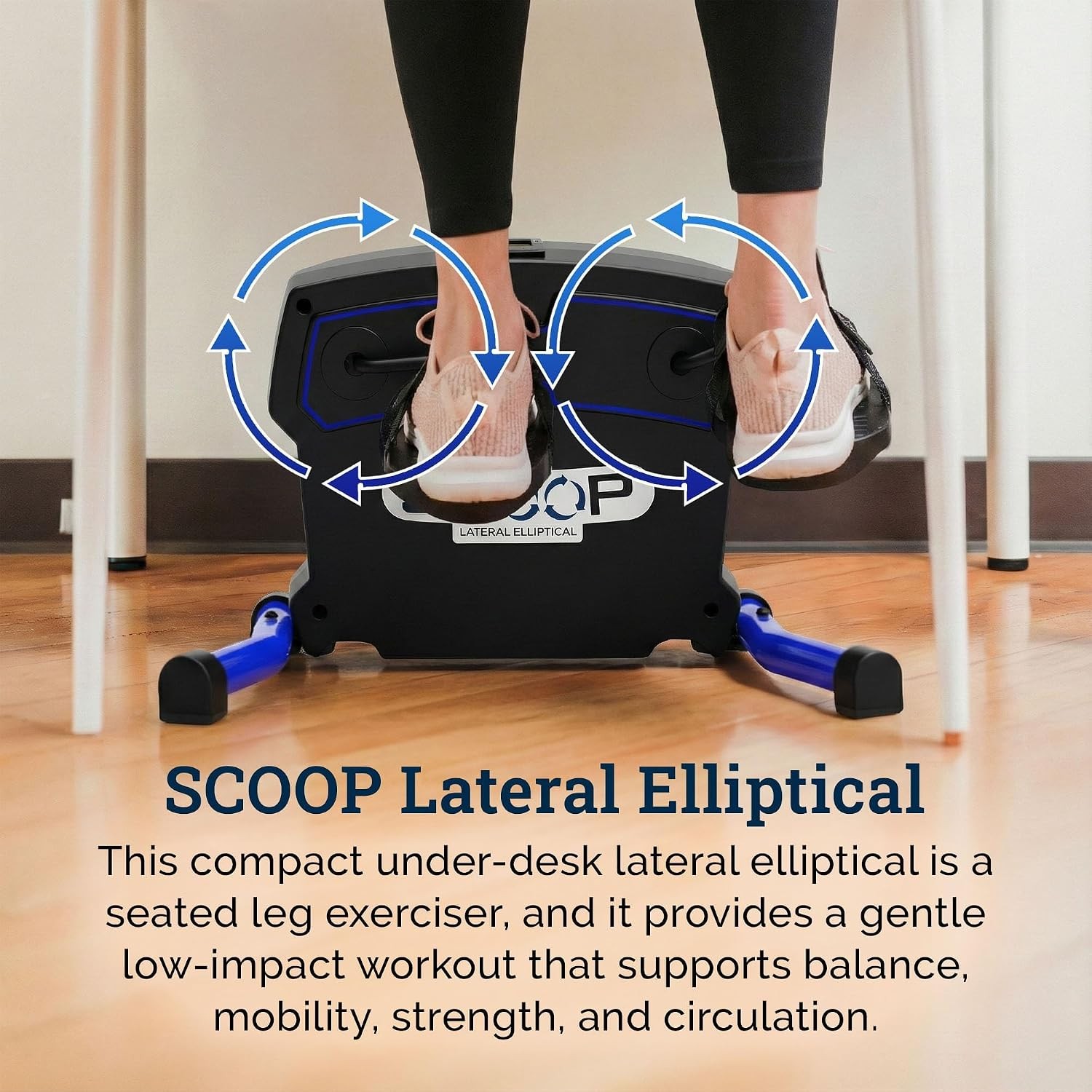 Lateral Elliptical Compact Under Desk Exercise Equipment & Lateral Elliptical