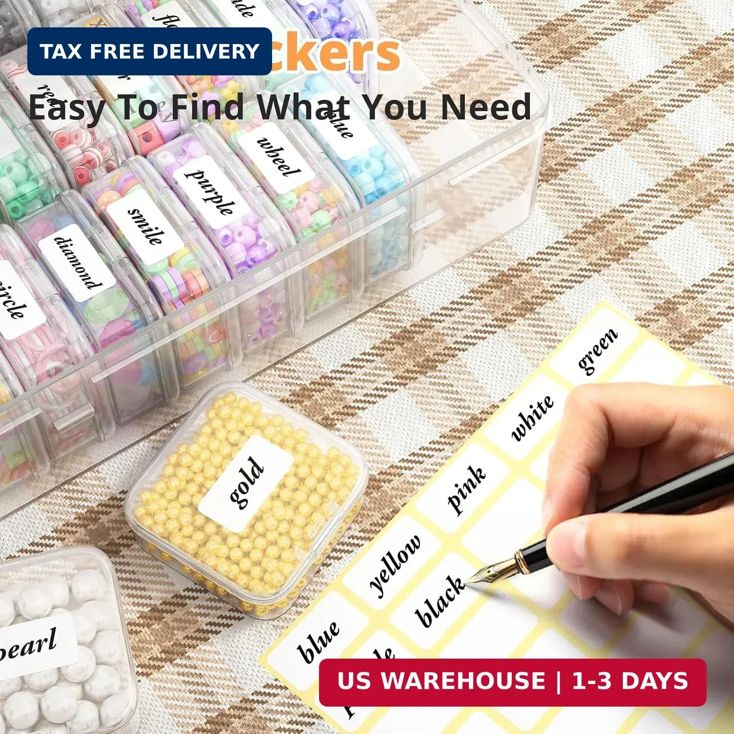 Mathtoxyz Bead Organizer Box, 31Pcs Small Beads Organizers and Storage Plastic C