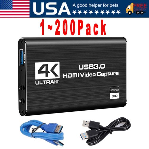 4K Audio Video Capture Card USB 3.0 HDMI Video Capture Device Full LOT Recording