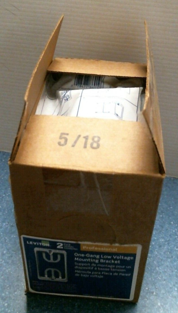 Leviton One-Gang Low Voltage Mounting Brackets, 2 pk. BOX OF 10 pks. (86010)FS