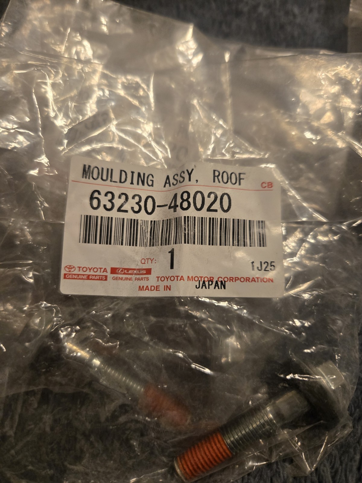 Genuine Toyota Side Rail Bolt 63230-48020 Oem New Roof Rack Set Of 4 Bolts