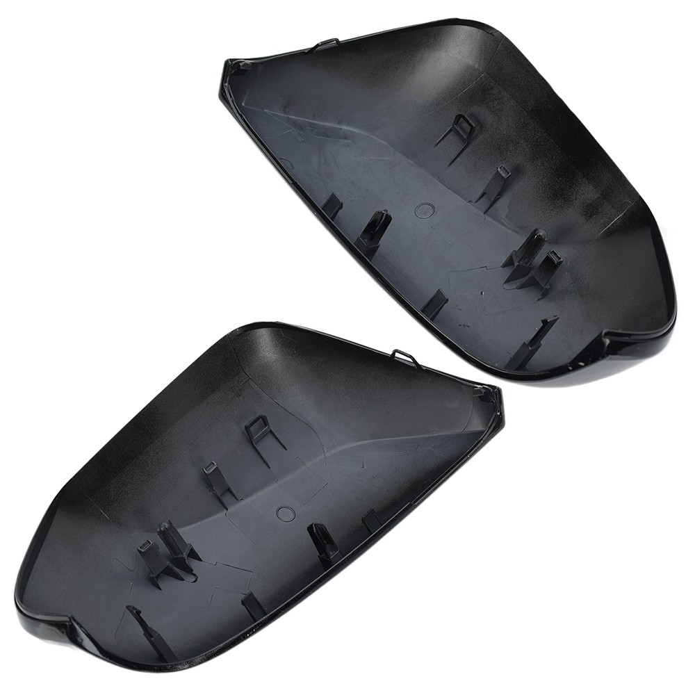 Pair Gloss Black Car Side Rearview Mirror Cover Caps For Toyota Camry 2018-2024
