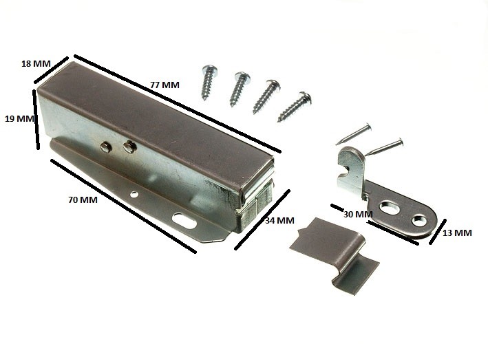 Touch Latch Hatch Push + Fixing Fixings And Instructions Pack Of 50